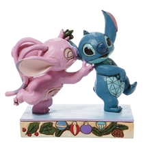 Disney Traditions - Angel Kissing Stitch under Mistletoe